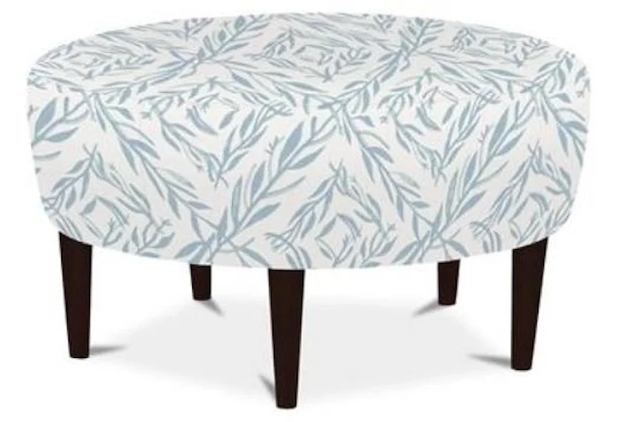 Rory Round Ottoman by Bassett at Esprit Decor Home Furnishings